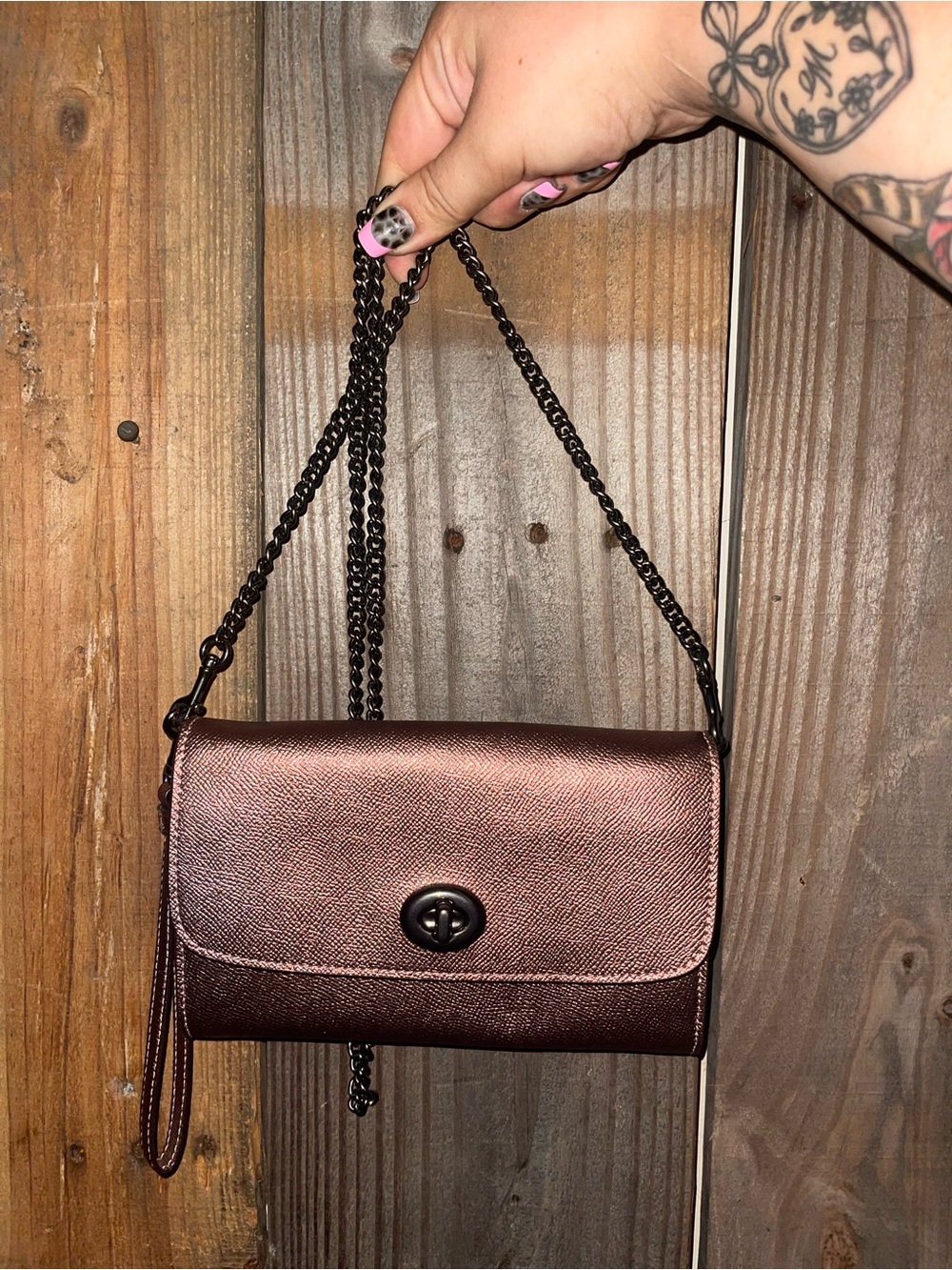 Coach Marlow Turnlock Chain Crossbody bag